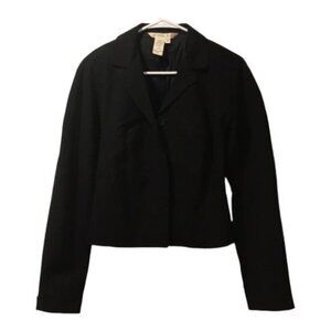 Studio M Fitted Black Blazer Size 12 EUC #6517